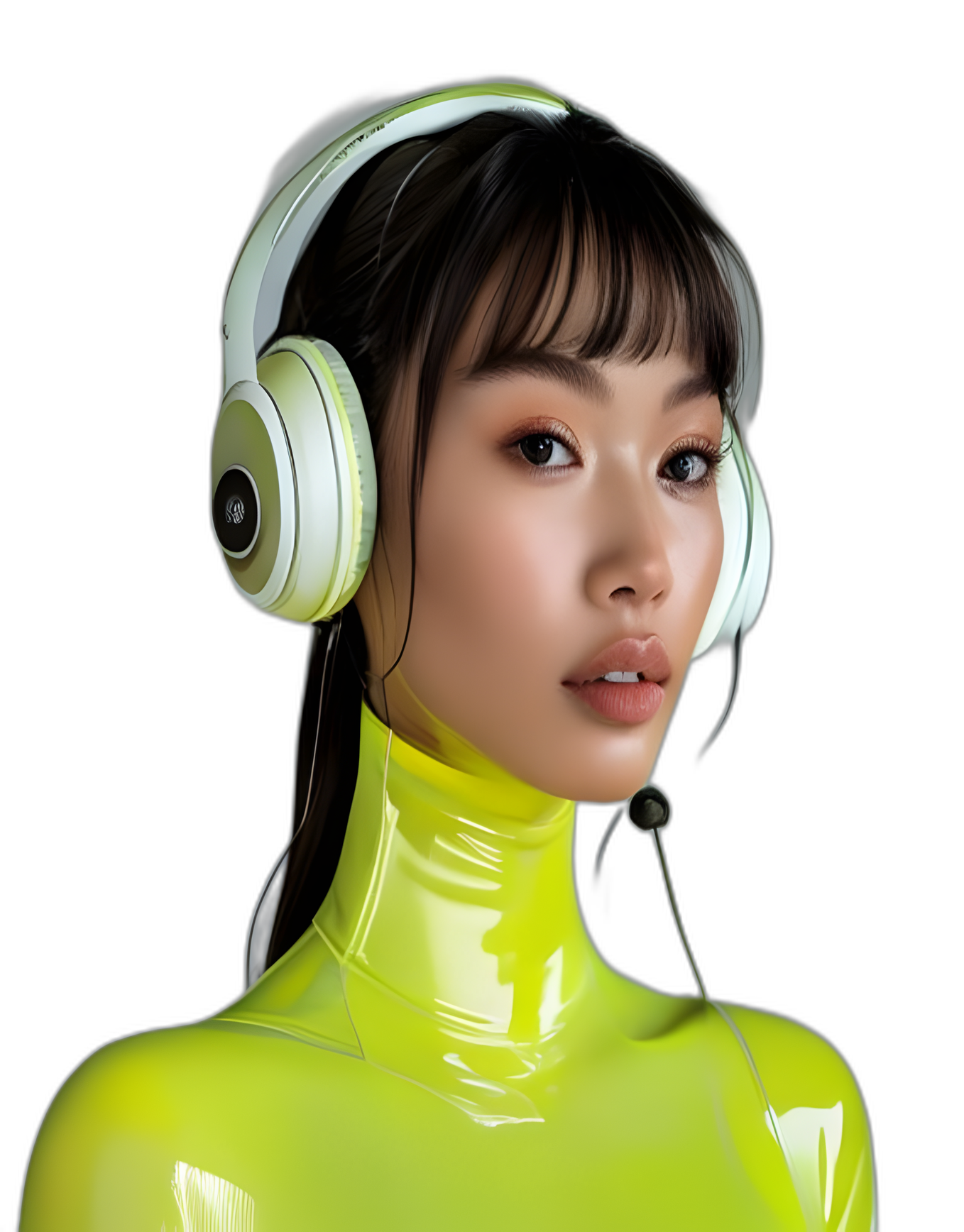 AI receptionist with headset