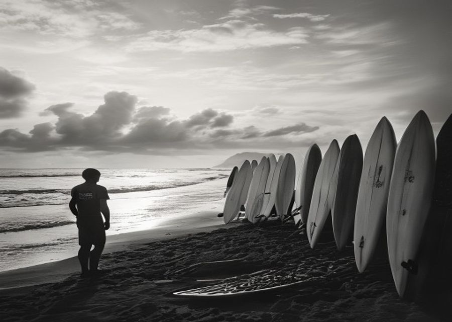 Surf school at sunrise